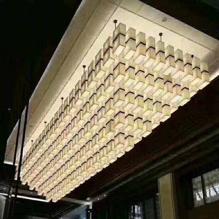 酒店大廳吸頂燈，源頭酒店燈廠